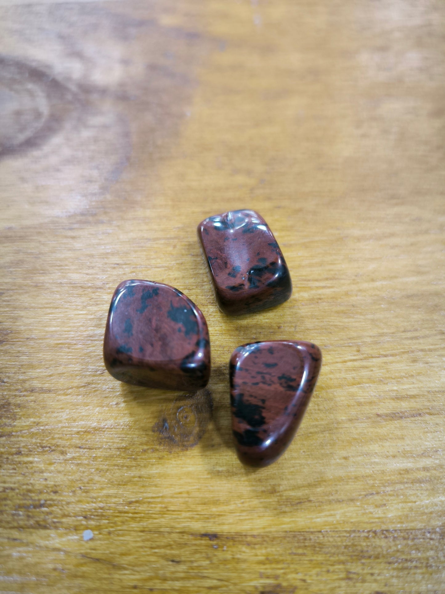 Mineral Rodado De Obsidiana Caoba