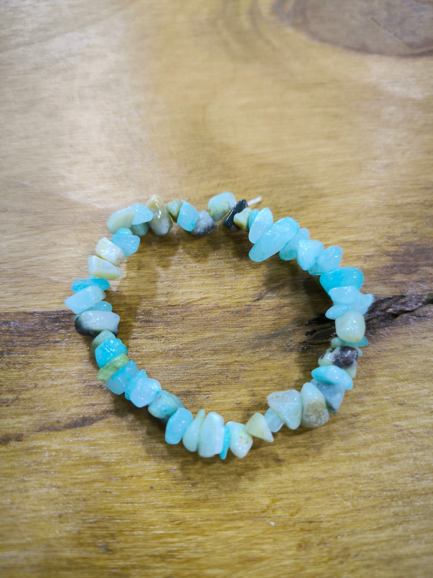 Pulsera De Chips De Amazonita