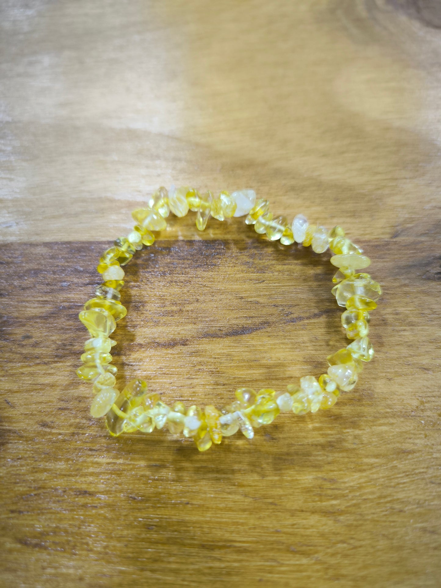 Pulsera De Chips De Cuarzo Citrino