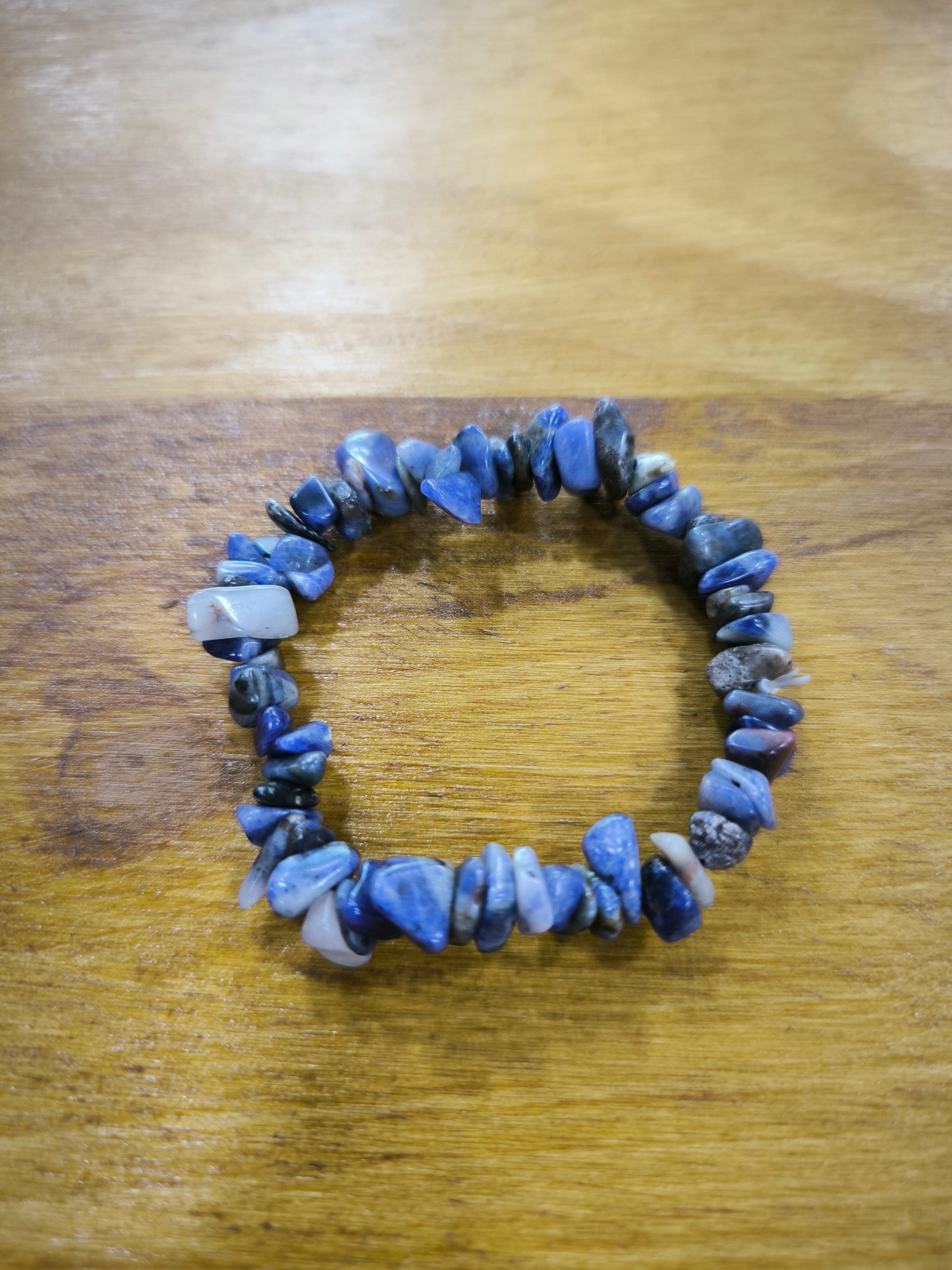 Pulsera De Chips De Sodalita