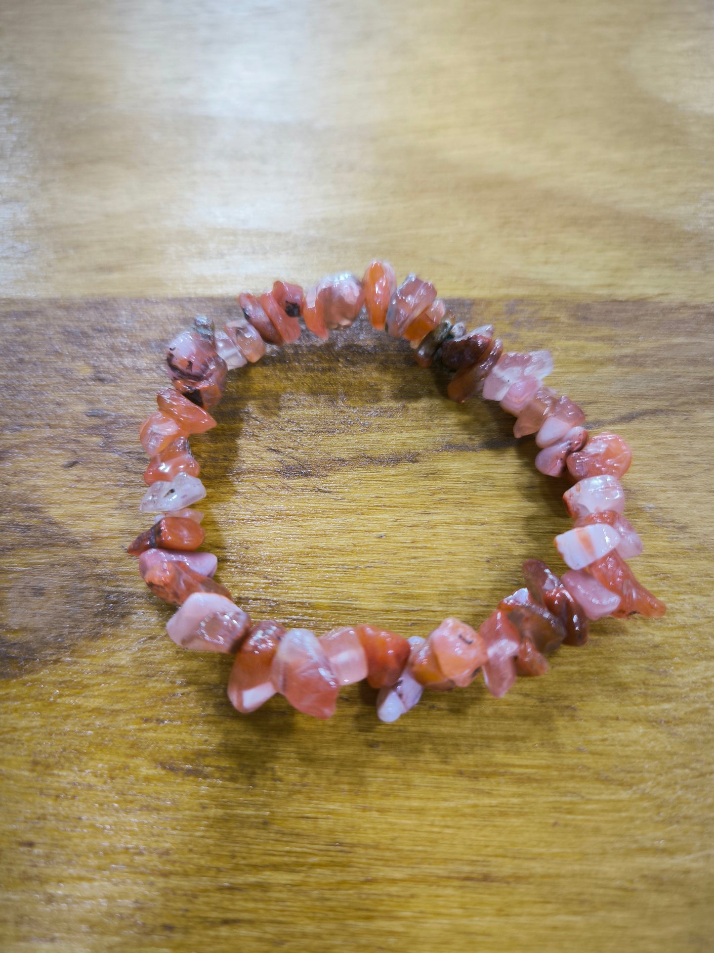 Pulsera De Chips De Ágata Carneola