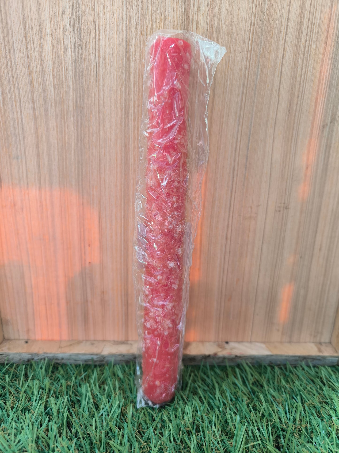 Vela Roja Con Sal Y Ruda 20 Cm