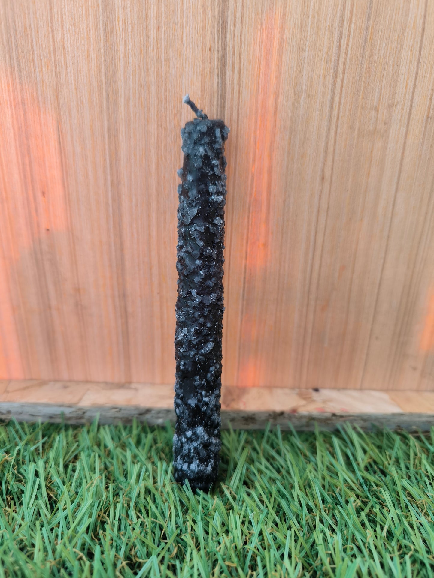 Vela Negra Con Sal Y Ruda 11 Cm