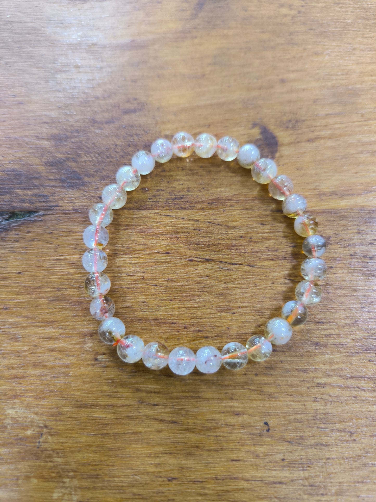 Pulsera Mineral De Cuarzo Citrino