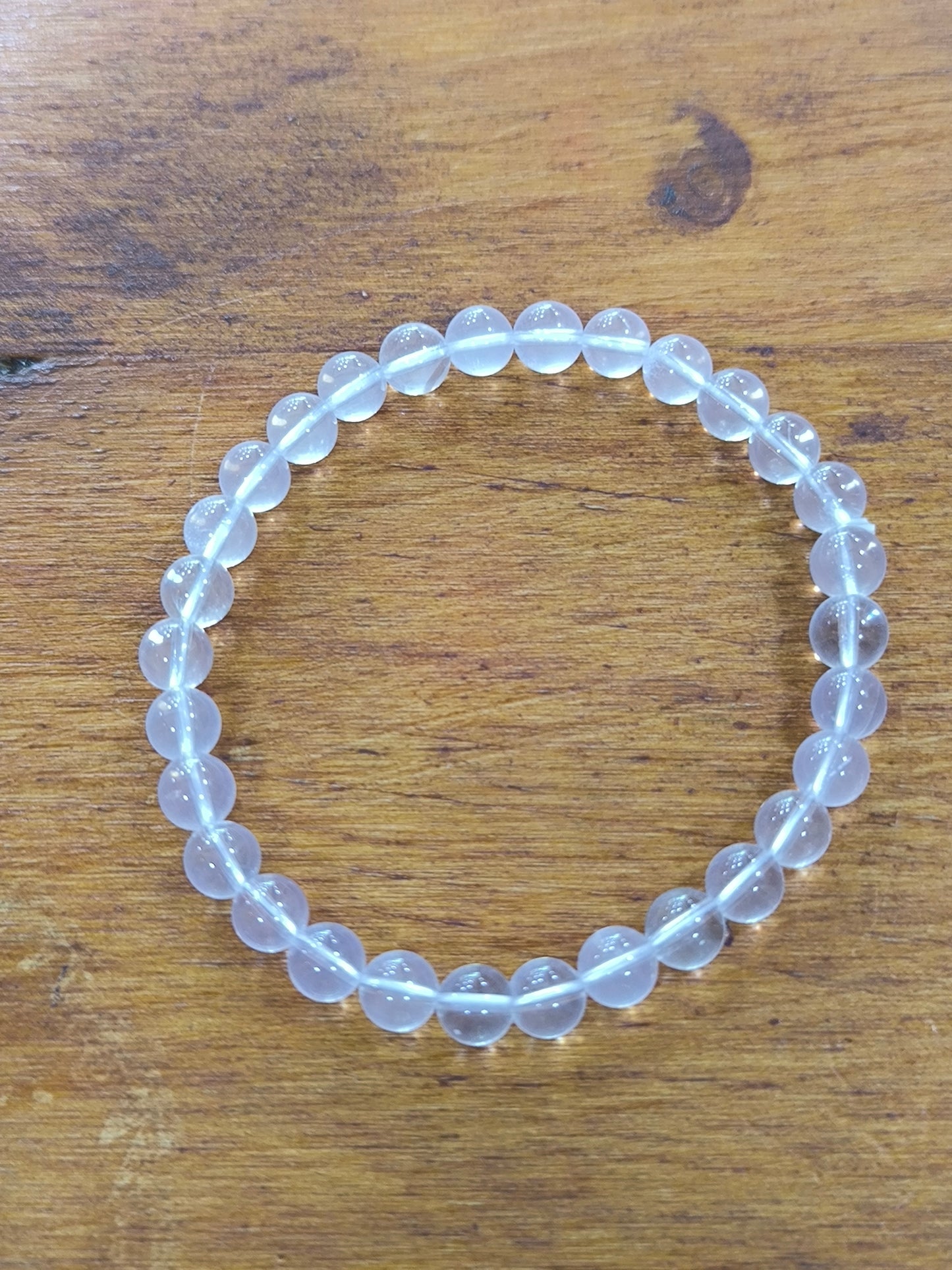 Pulsera Mineral De Cuarzo Cristal