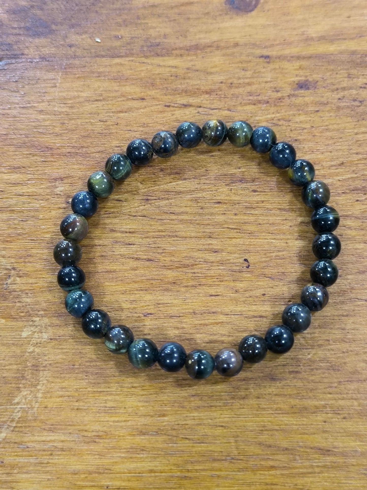 Pulsera Mineral De Ojo De Halcón