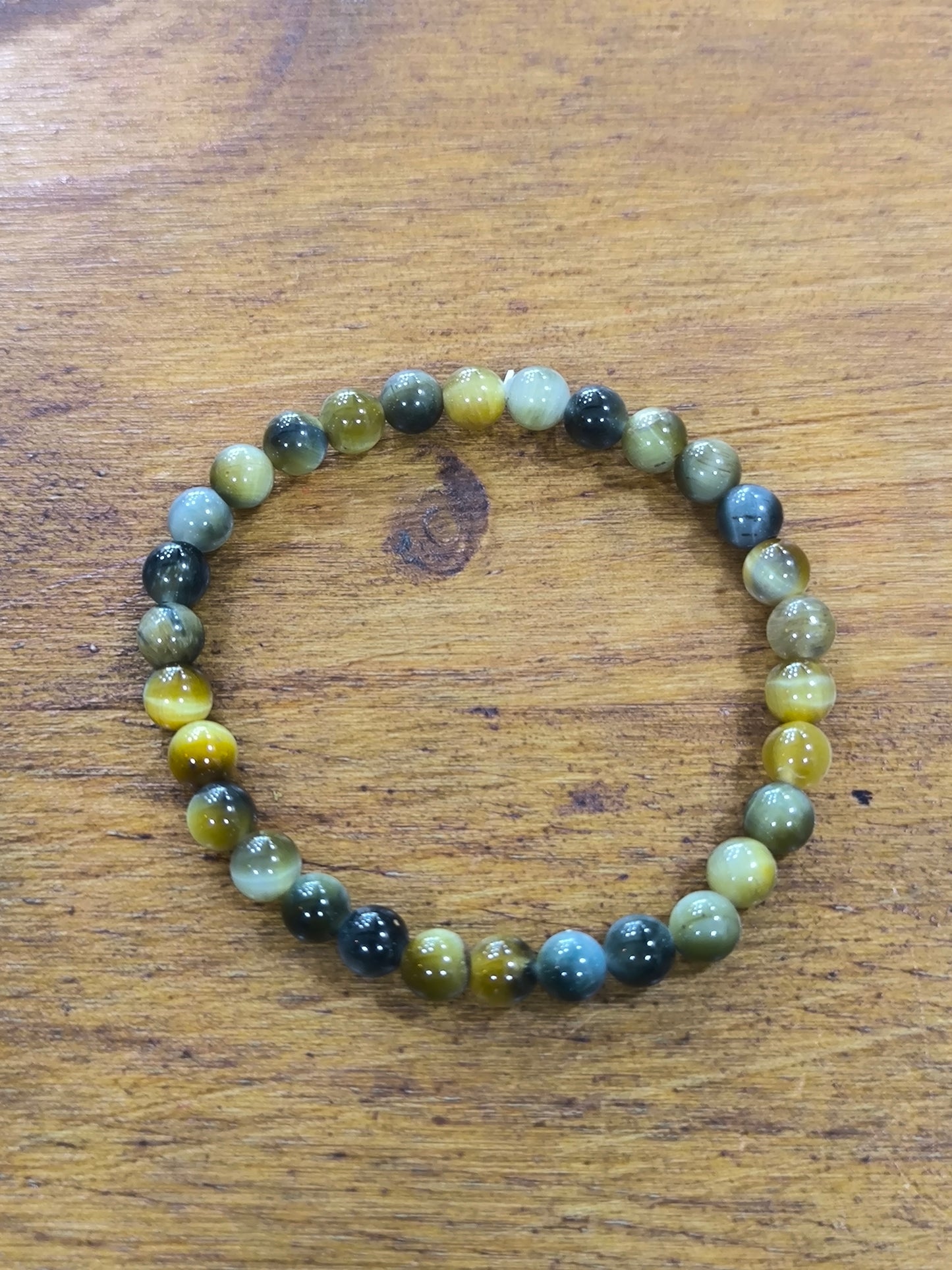 Pulsera Mineral De Ojo De Gato
