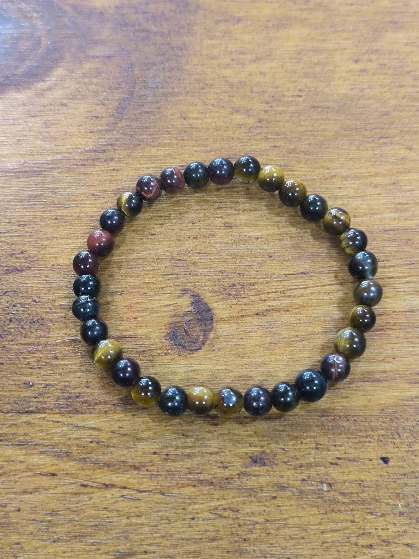 Pulsera Mineral De Ojo De Tigre/Buey/Halcón