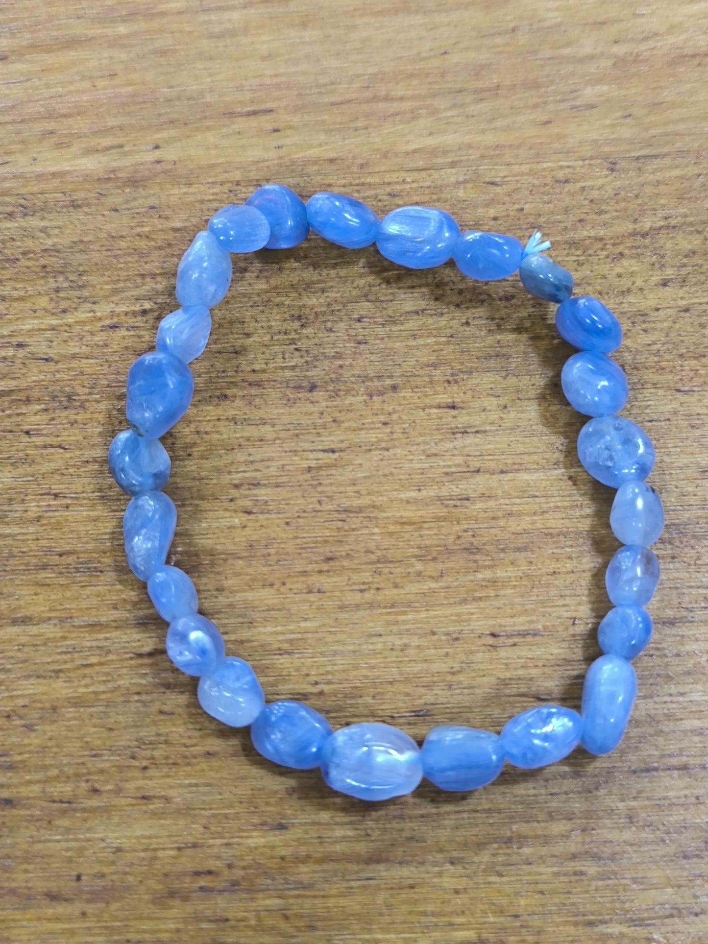 Pulsera Mineral De Cianita Azul