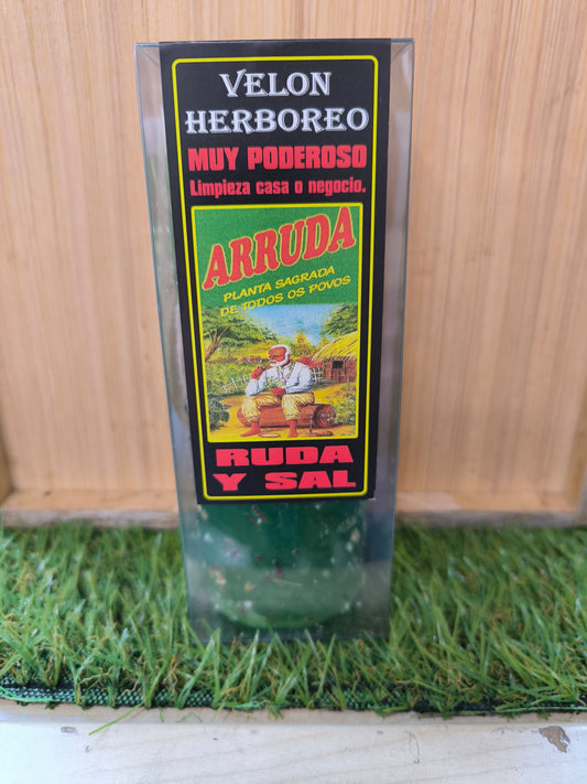 Velón Herbóreo Ritual Ruda Y Sal