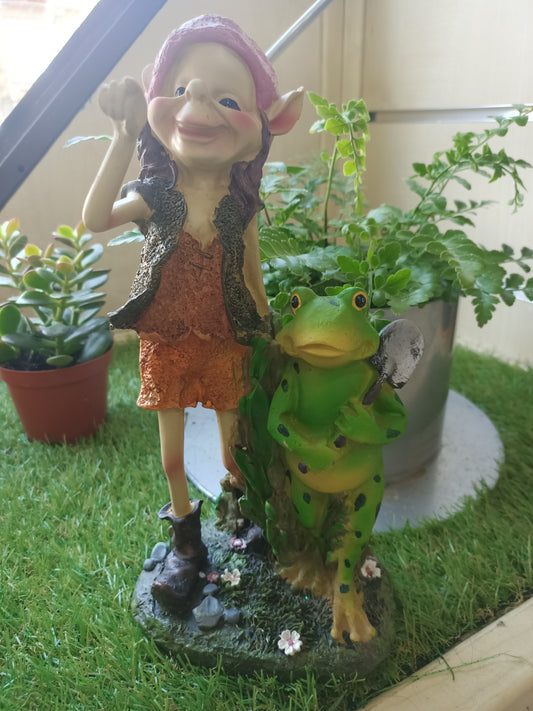 Figura Duende Y Rana