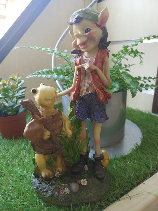 Figura Duende Y Tortuga