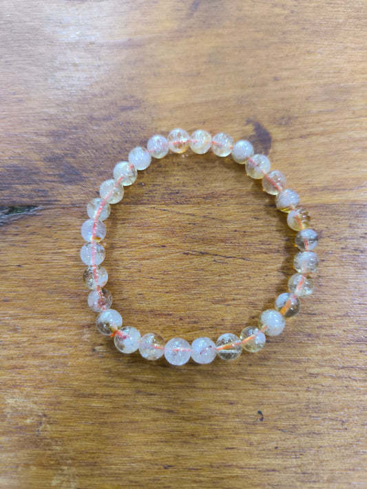 Pulsera Mineral De Cuarzo Citrino