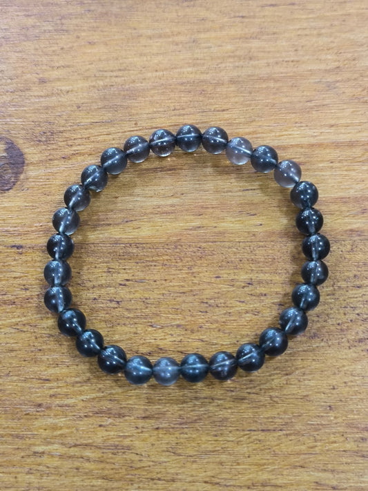 Pulsera Mineral De Cuarzo Ahumado