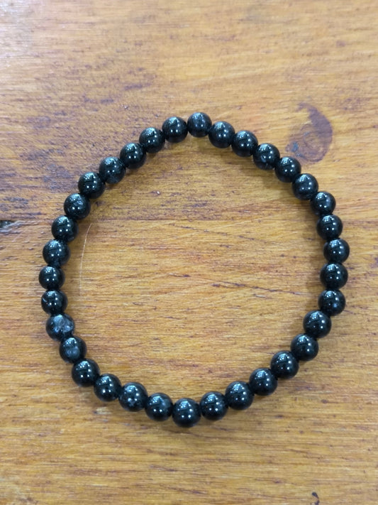 Pulsera Mineral De Turmalina Negra