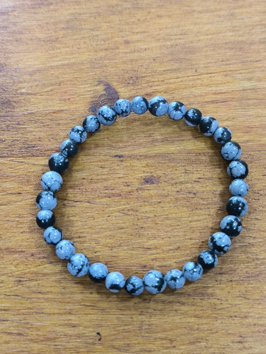 Pulsera Mineral De Obsidiana Nevada
