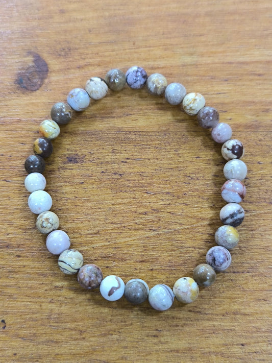 Pulsera Mineral De Ágata Locura