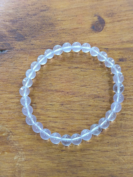 Pulsera Mineral De Cuarzo Cristal
