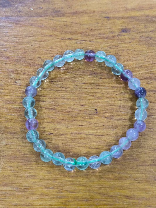 Pulsera Mineral De Fluorita