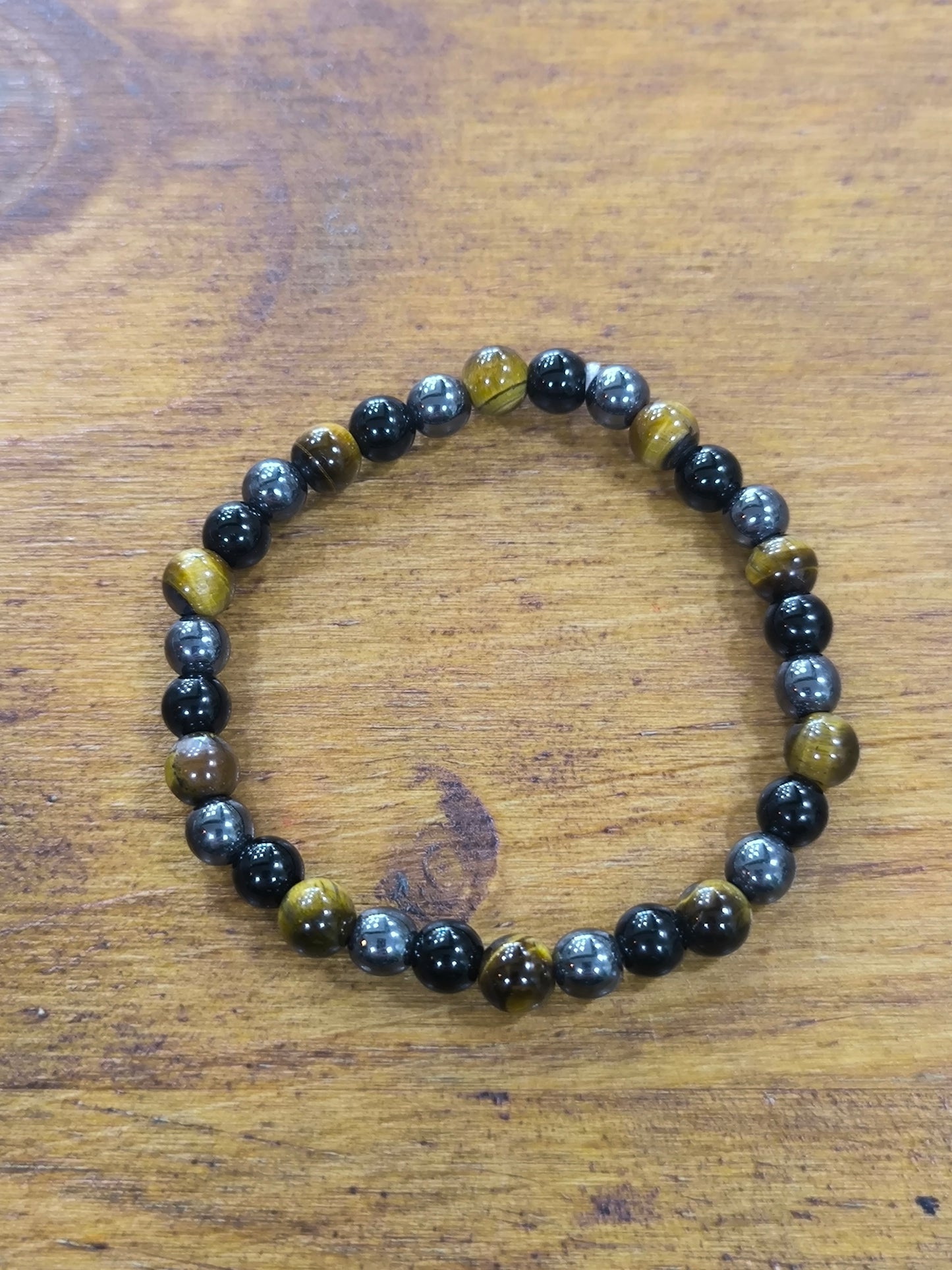 Pulsera Mineral Triple Protección