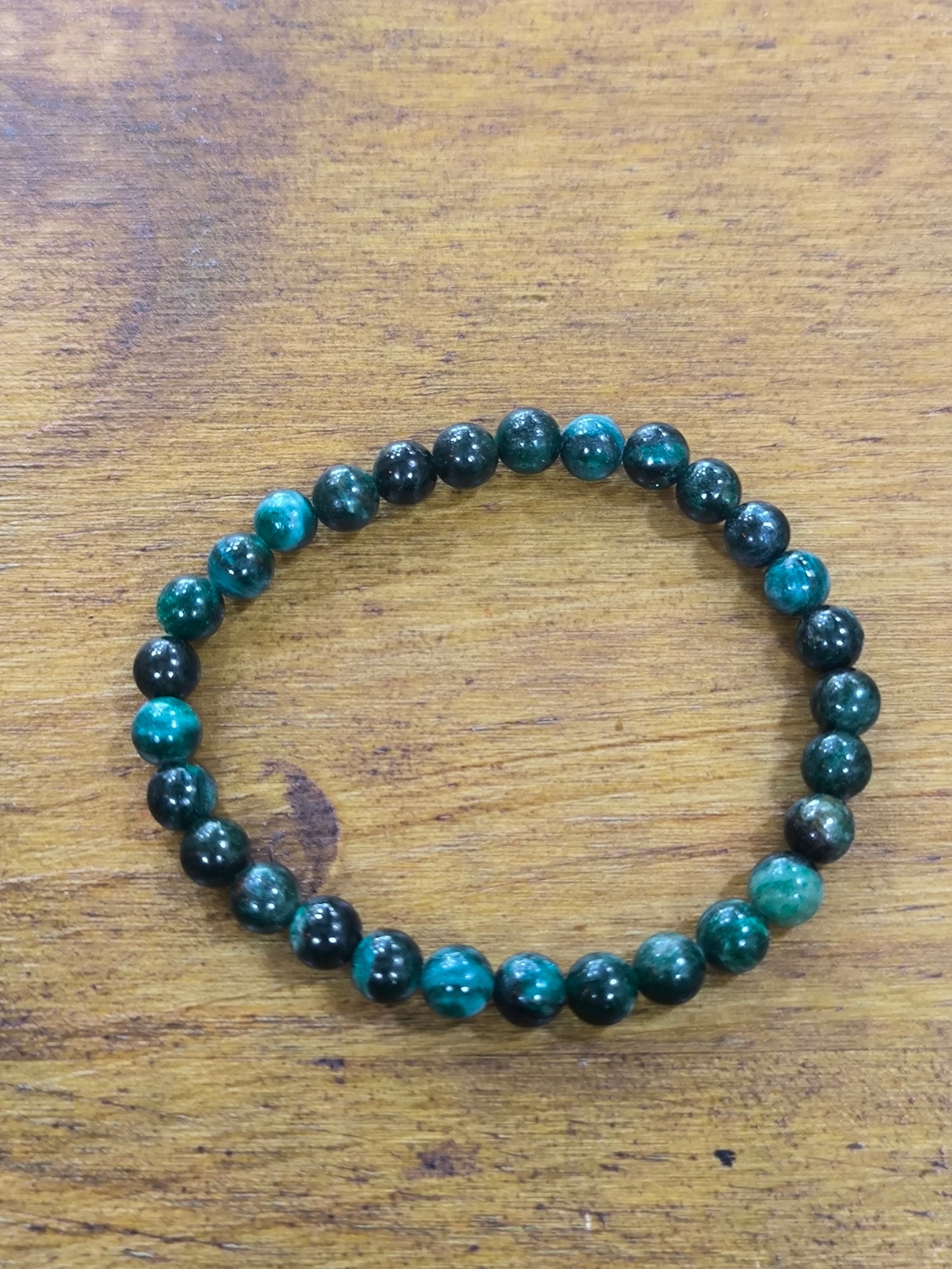 Pulsera Mineral De Biotita Verde
