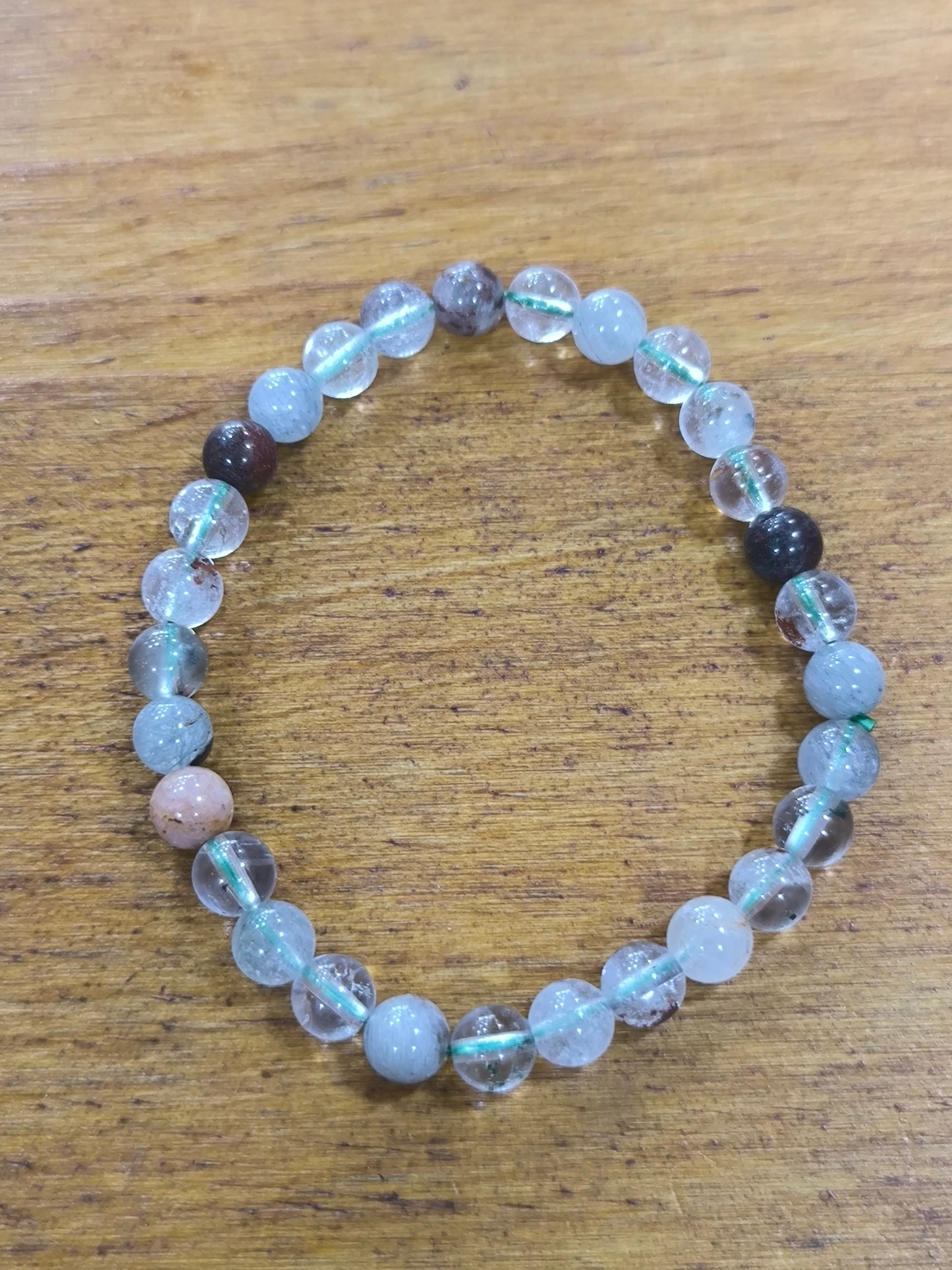 Pulsera Mineral De Cuarzo Clorita