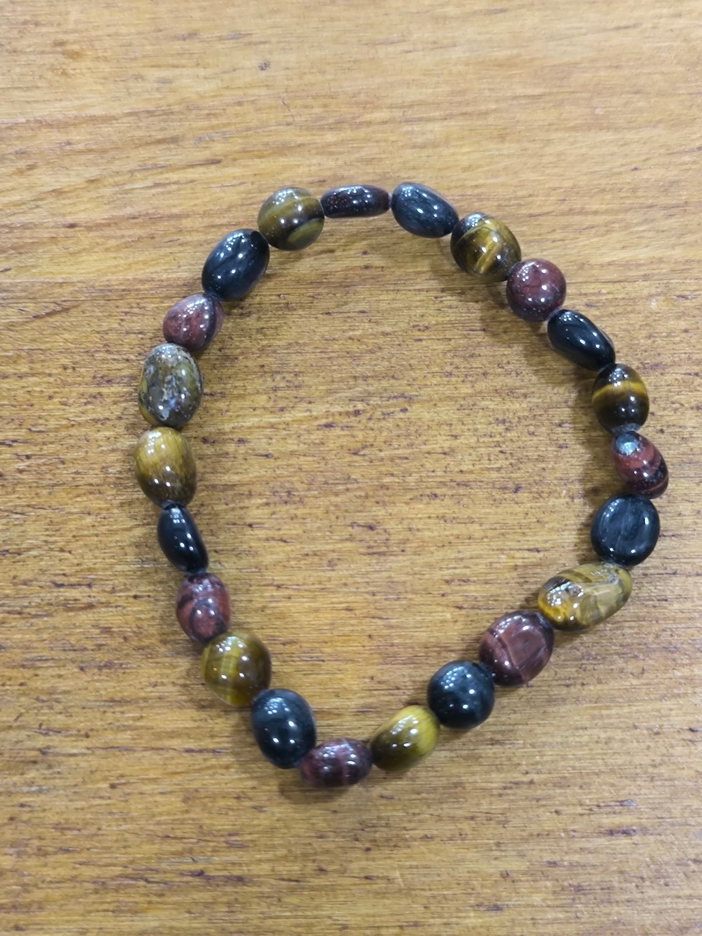 Pulsera Mineral De Ojo De Tigre/Halcón/Buey